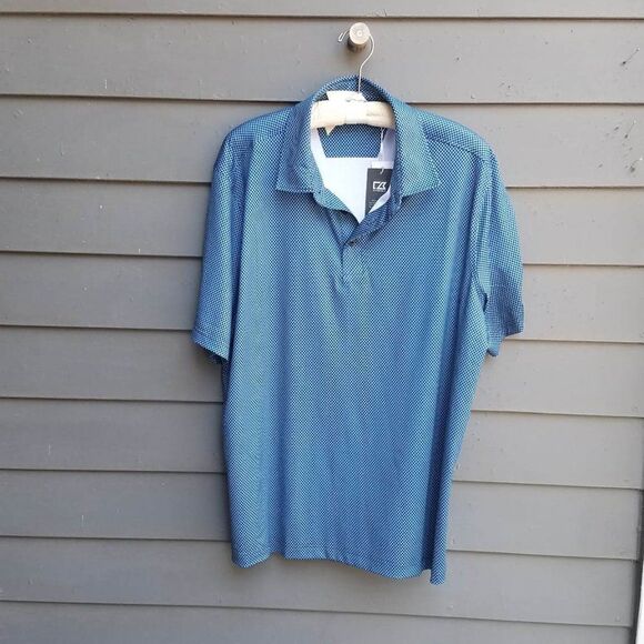 NWT Mens Cutter & buck Blue Black Golf Polo size XL - Picture 11 of 11